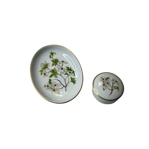 Vintage G. Loates Porcelain Trinket Set - Picture 11 of 11